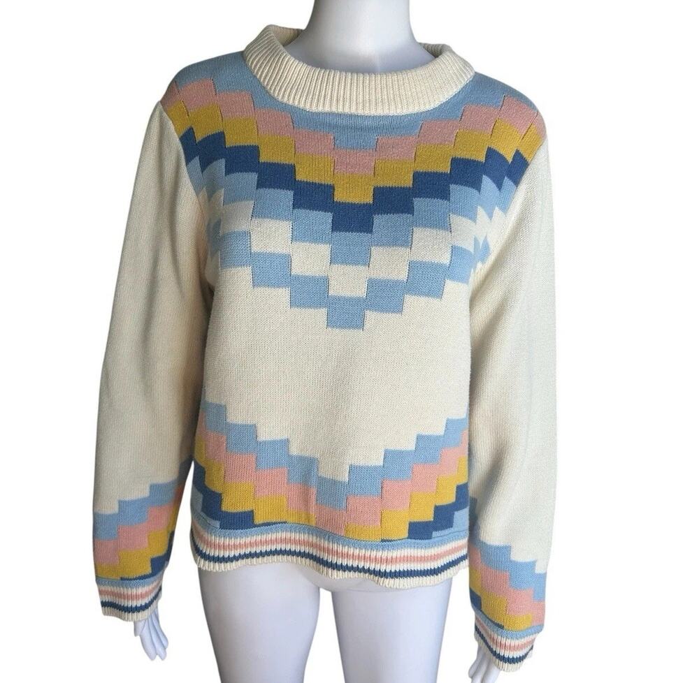 Callahan Della Sweater Women M Anthropologie Geometric Southwestern Pullover